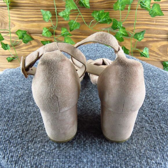 Diane von Furstenberg Women's Ankle Strap Brown Suede Sz 10 Medium‎ Used 2025 - Picture 4 of 6